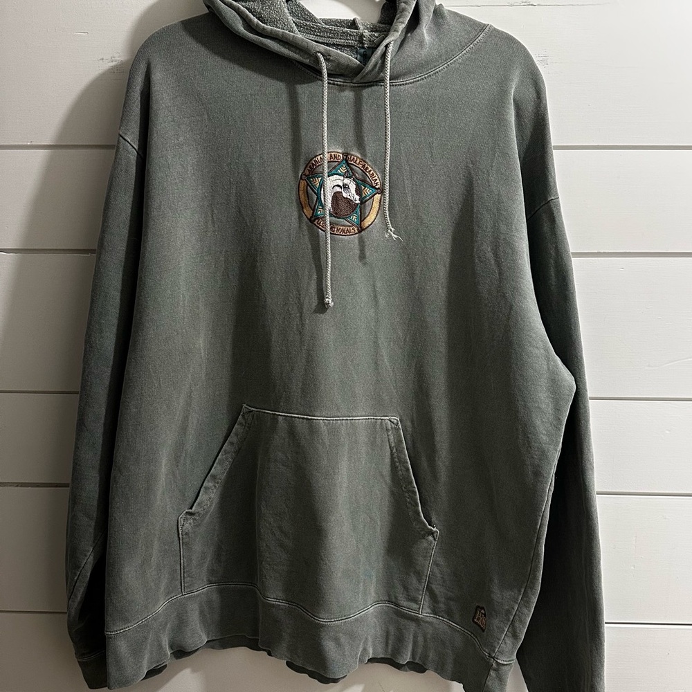 Vintage Arabian Horse Nationals Hoodie Green Size Large Y2K Equestrian Apparel